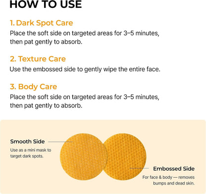 Dr.Melaxin TX Turmeric Toner Pads, 70 Sheets, Tranexamic Acid, Kojic Acid, Turmeric