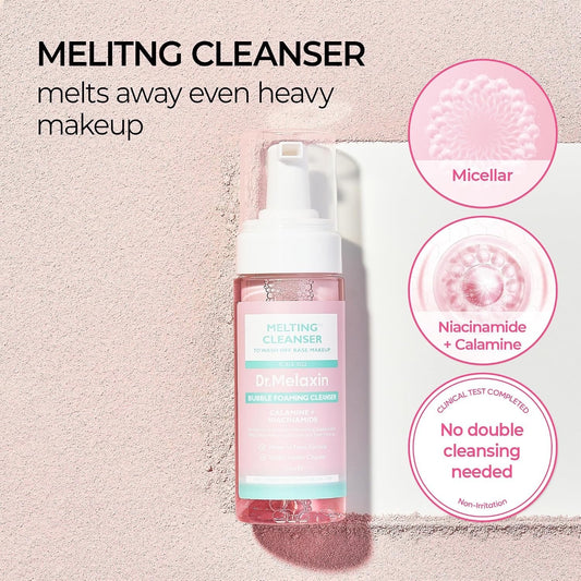 Dr. Melaxin Melting Bubble Cleanser – 2-in-1 Makeup Remover + Face Wash